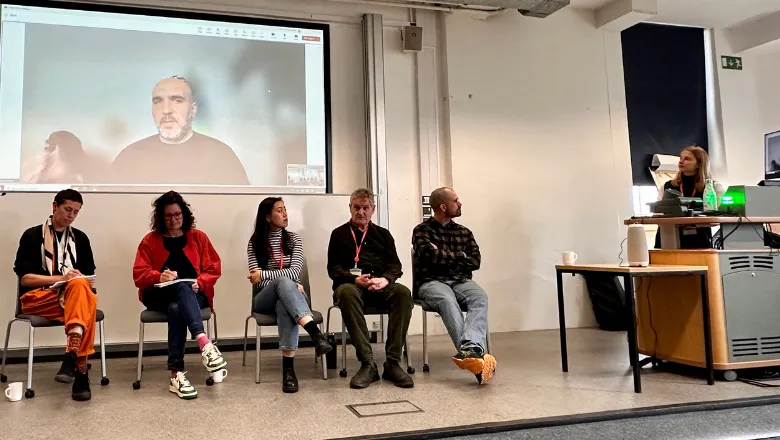 Left to right: Dr Trish Scott, Dr Kate McMillan, Dr Xiang Fan, Dr Andrew White, Dr Jamie Hakim, Dr Anna Khlusova and Dr Aqeel Abdulla (on the screen).